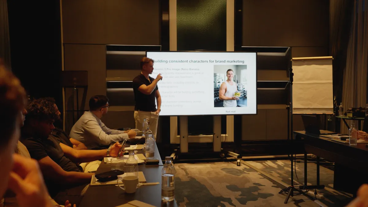 Eric Otten presenting on AI and software development